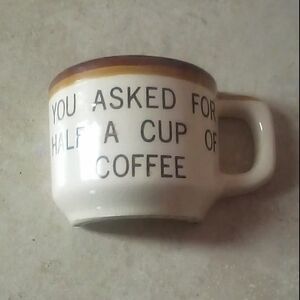 Vintage Half Cup Coffee Mug